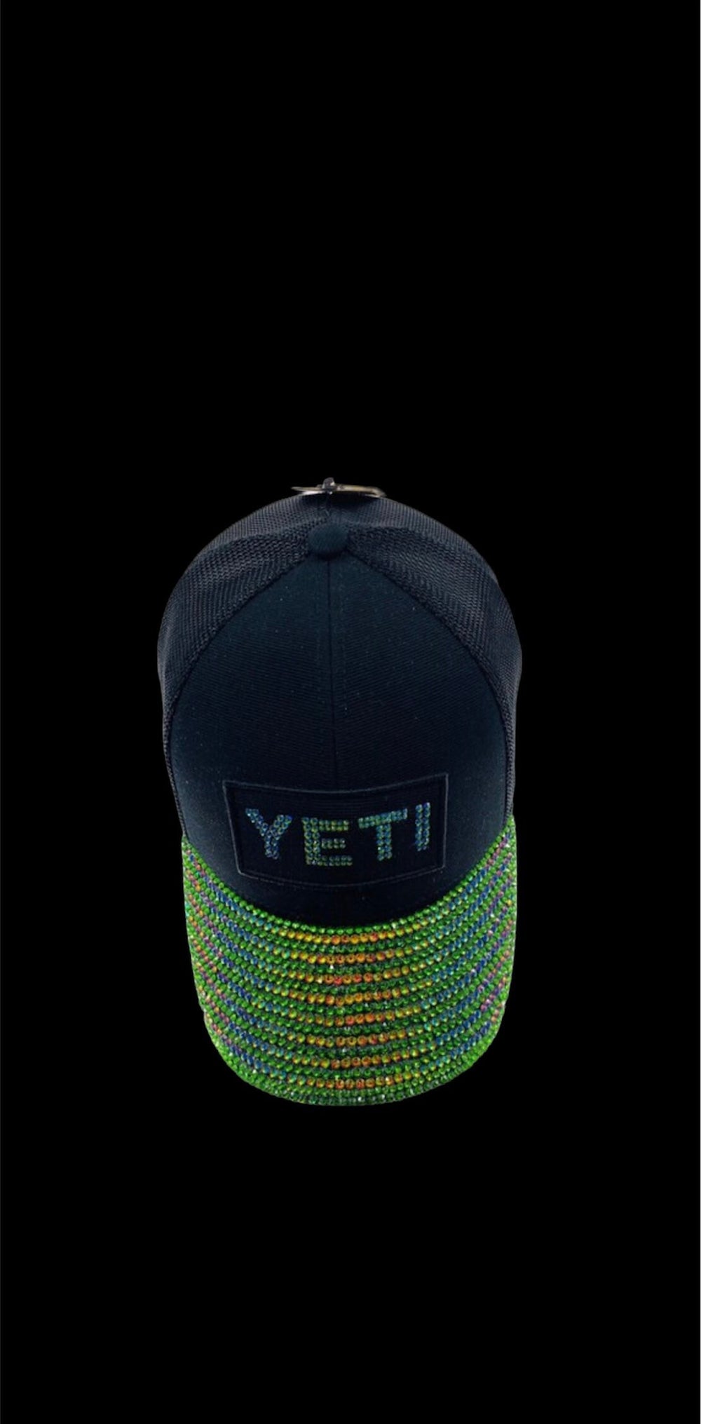 Crystal Black & Green Yeti Baseball Cap