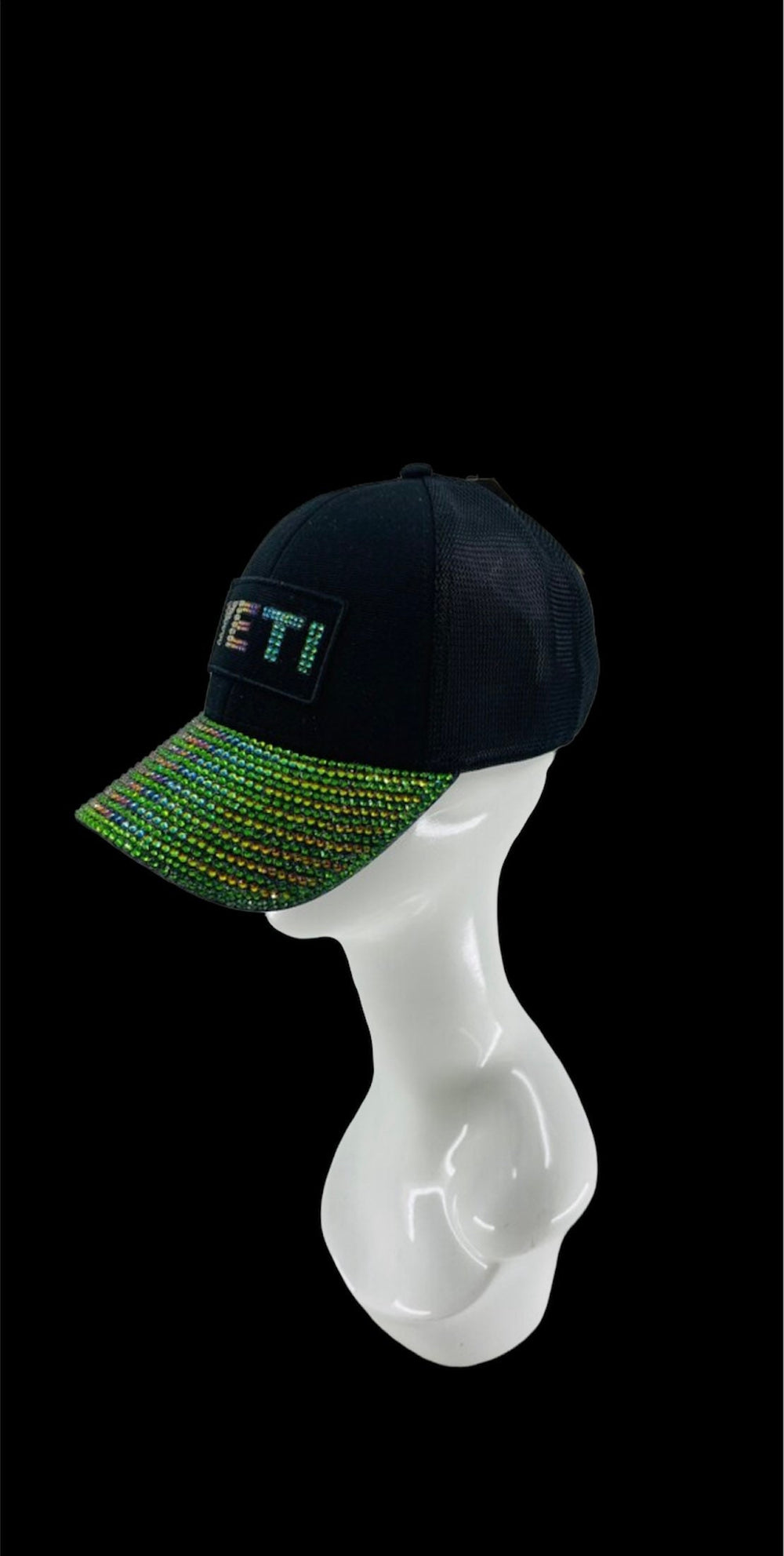 Crystal Black & Green Yeti Baseball Cap