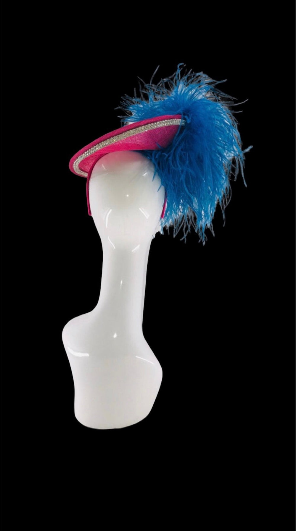 Pink & Blue Crystal Butterfly Fascinator