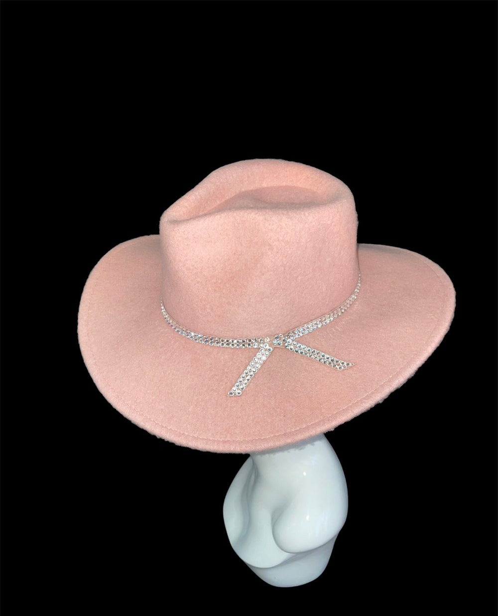 The Love Pink Hat      Fall/Winter Fedora W/Crystals Sz: M/L.