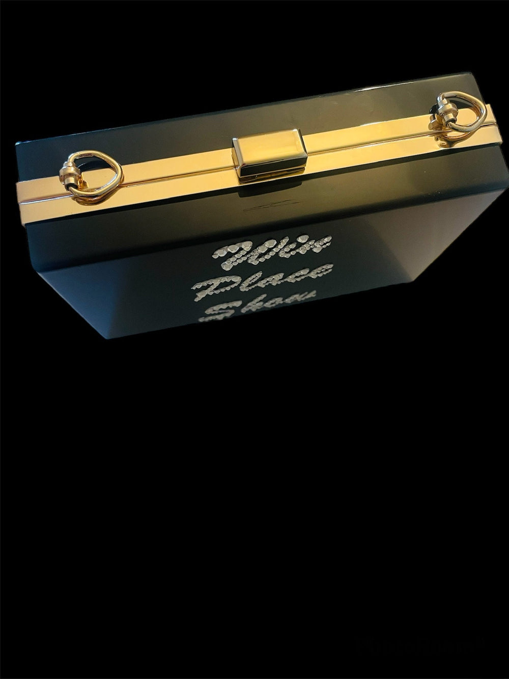 Black “Win Place Show” Crystal Acrylic Bag