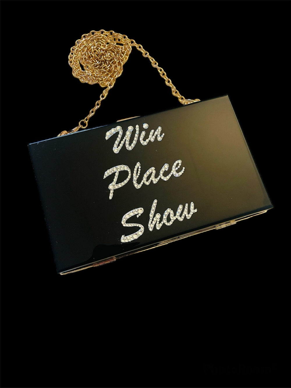 Black “Win Place Show” Crystal Acrylic Bag