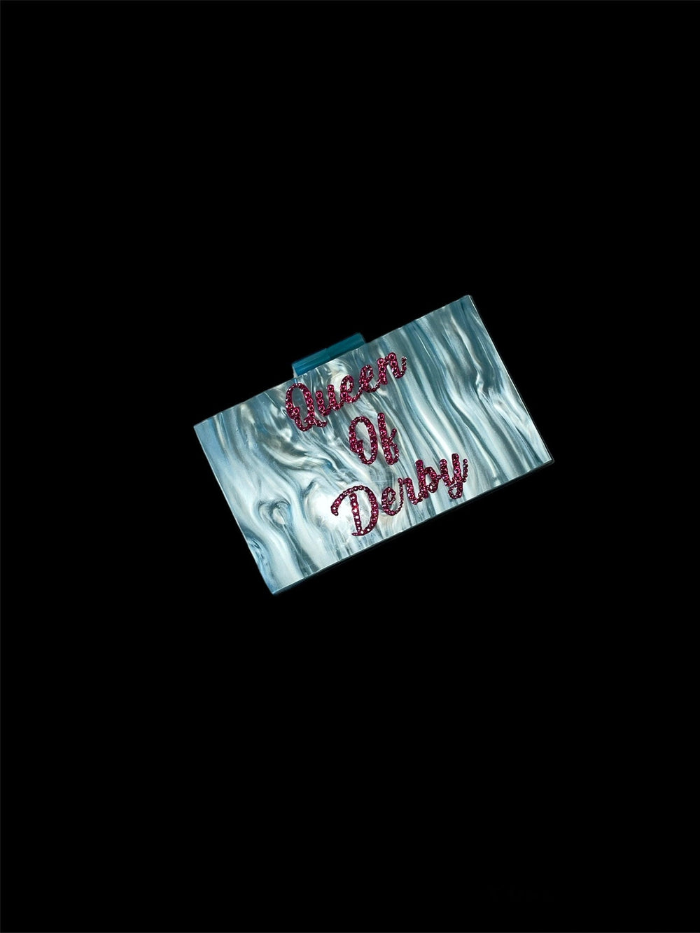 Blue & Pink Queen of Derby Acrylic Purse