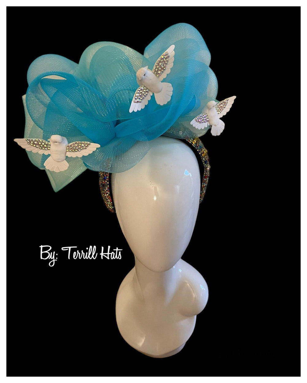 Blue Bird Crystal Fascinator