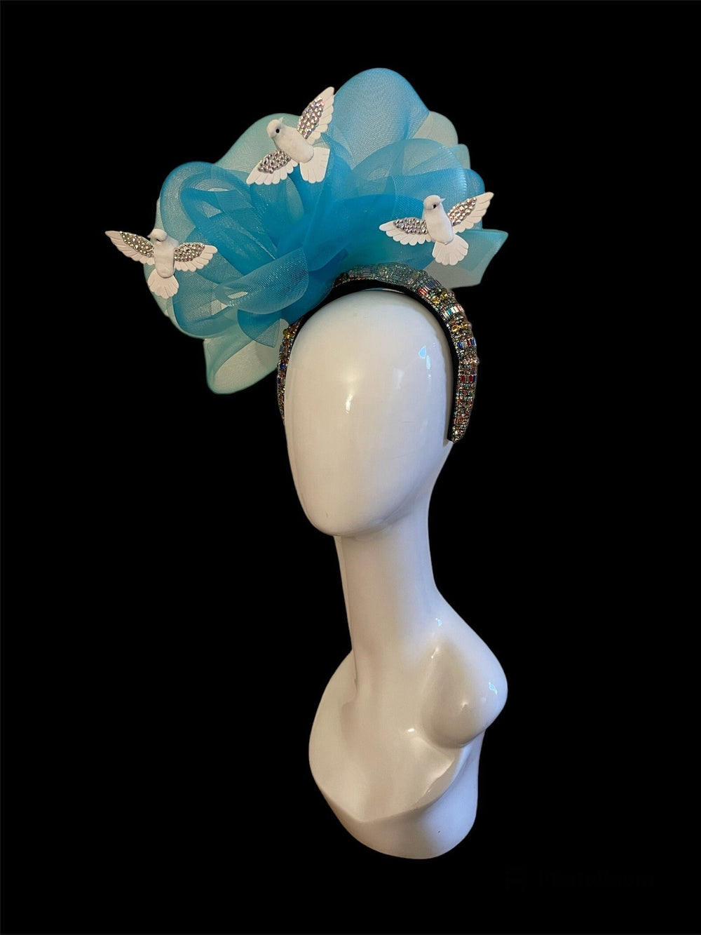 Blue Bird Crystal Fascinator