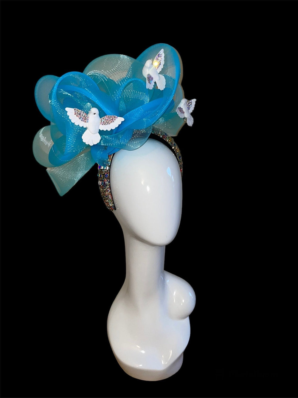 Blue Bird Crystal Fascinator
