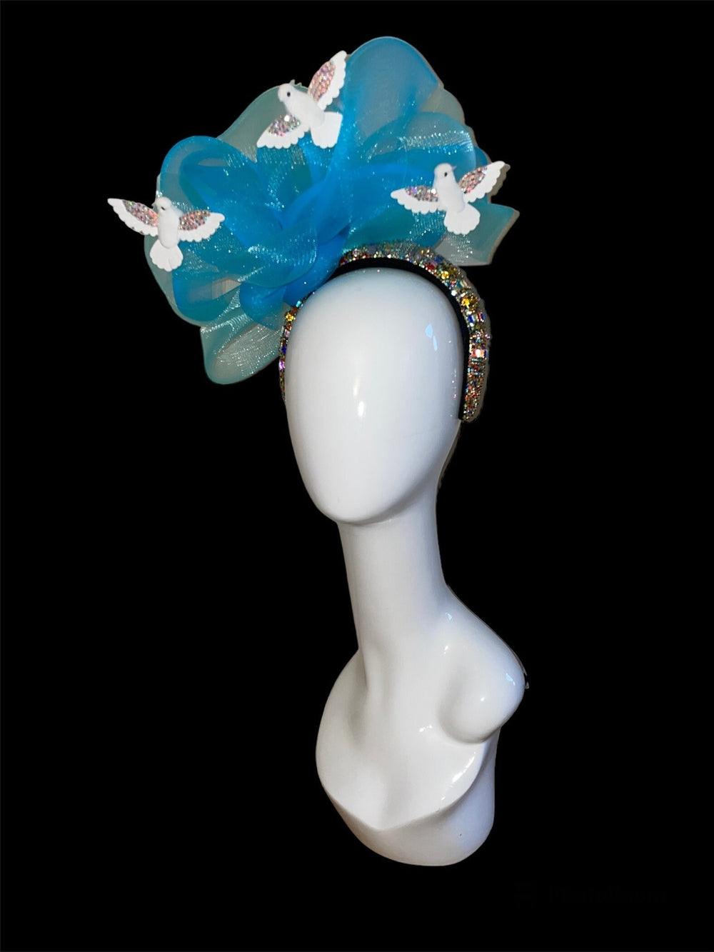 Blue Bird Crystal Fascinator