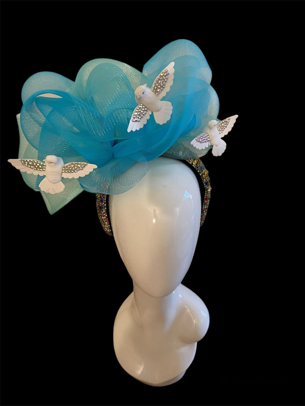 Blue Bird Crystal Fascinator