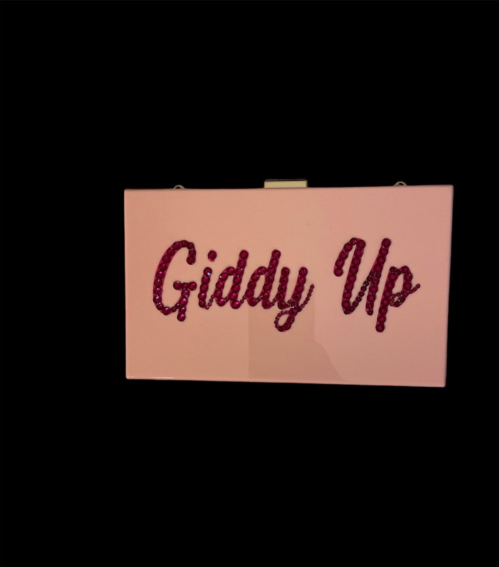 Pink “Giddy Up” Crystal Acrylic Purse