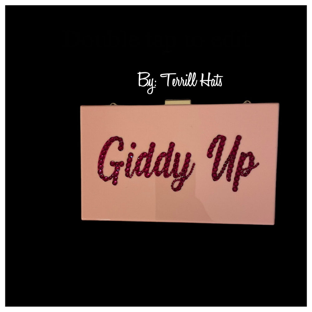 Pink “Giddy Up” Crystal Acrylic Purse