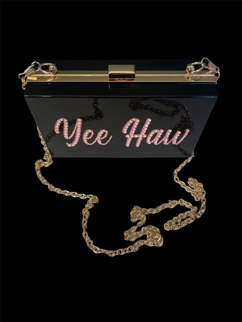 Black & Pink “Hee Haw”  Acrylic Cluth or Crossbody Bag