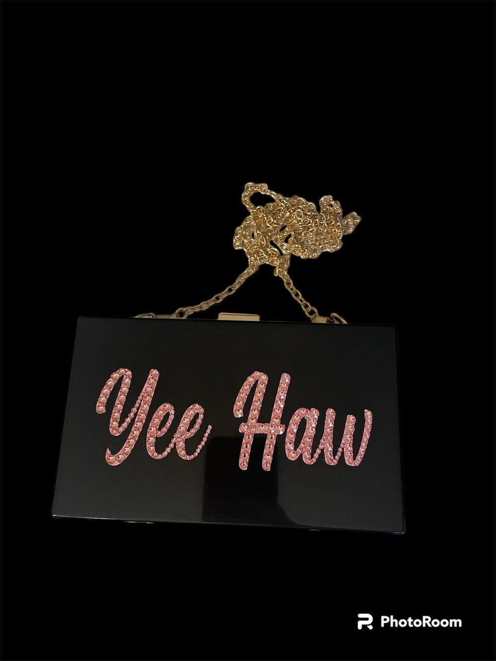 Black & Pink “Hee Haw”  Acrylic Cluth or Crossbody Bag