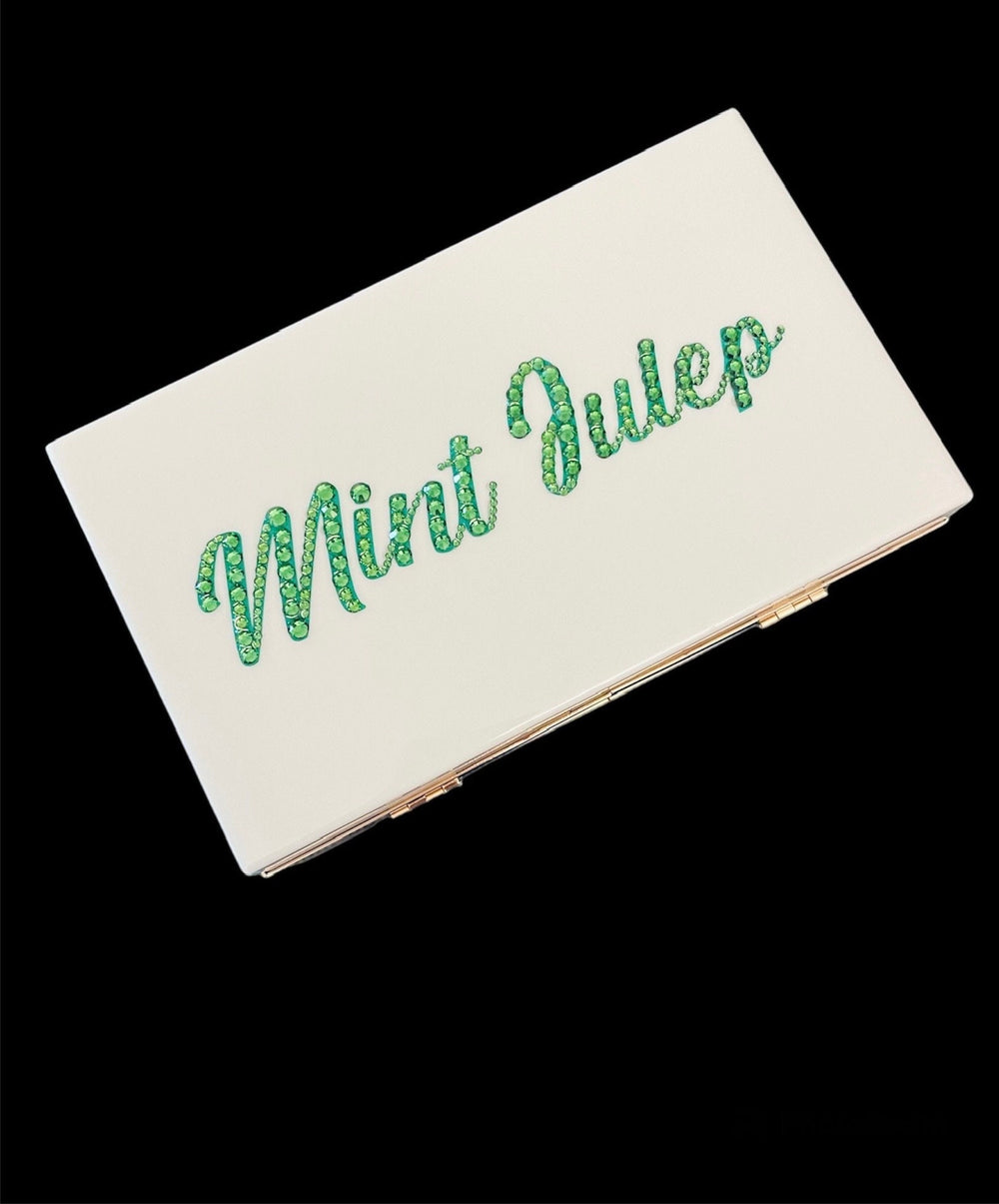 White & Green “Mint Julep” Crystal Acrylic Bag