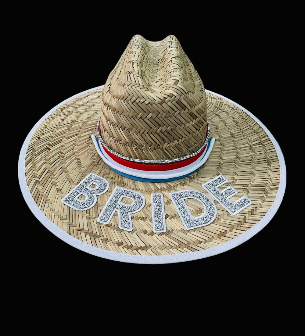 Beach BRIDE Straw Crystal Sun Hat