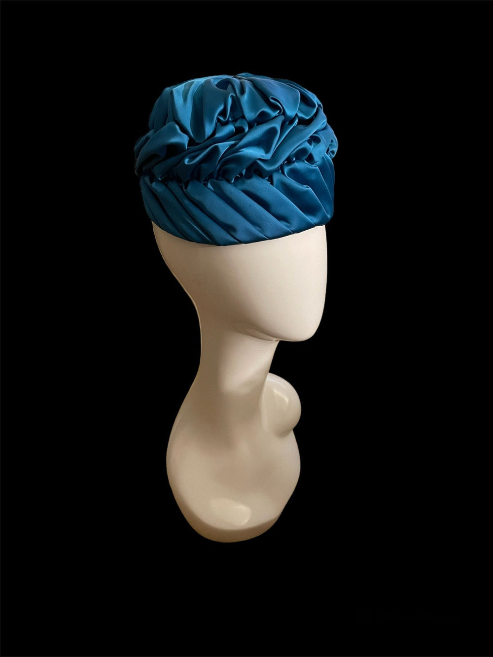 Vintage Turquoise Blue Silk Hat