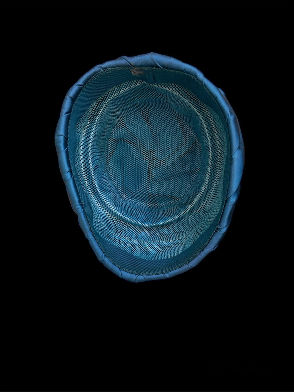 Vintage Turquoise Blue Silk Hat