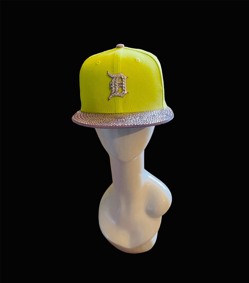 Detroit Crystalled Lime & Violet Trucker Hat