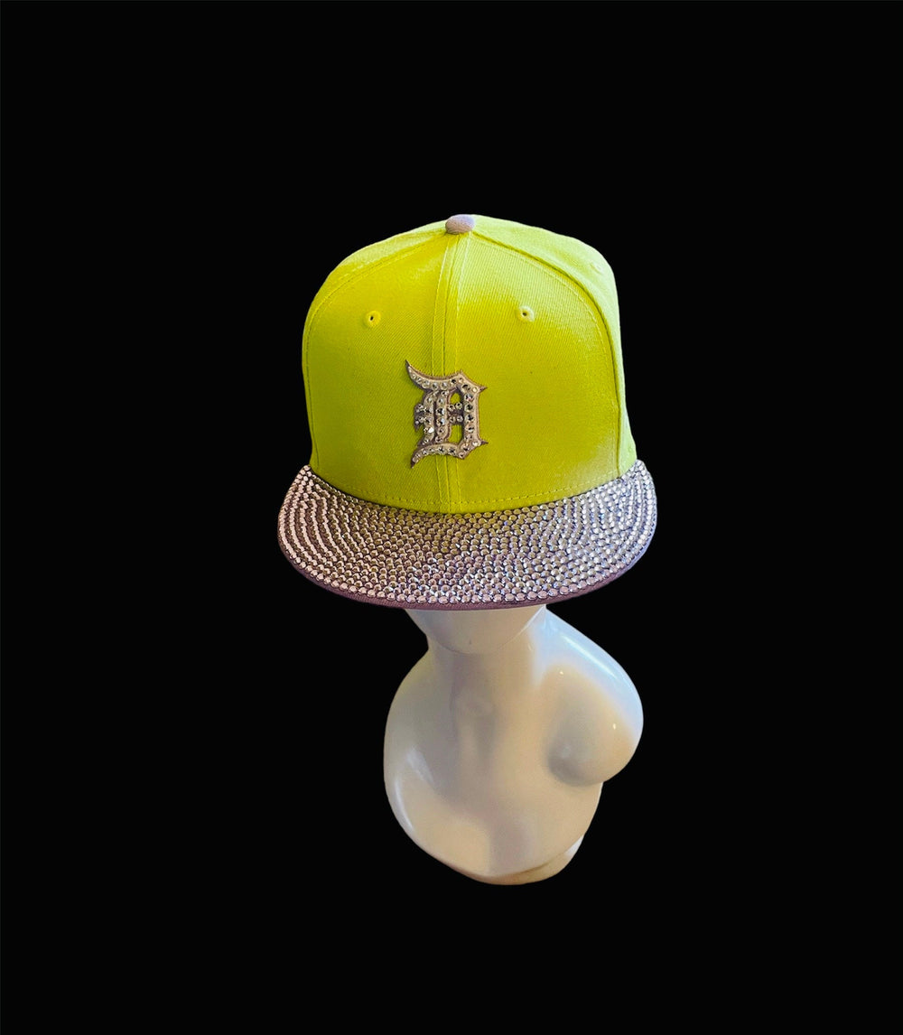Detroit Crystalled Lime & Violet Trucker Hat