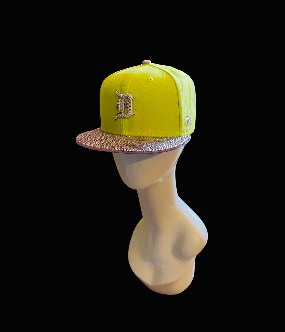Detroit Crystalled Lime & Violet Trucker Hat