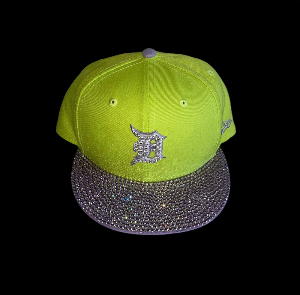 Detroit Crystalled Lime & Violet Trucker Hat