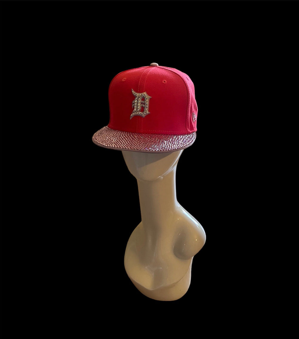 Detroit Pink & Lavender Custom Crystal Trucker Hat
