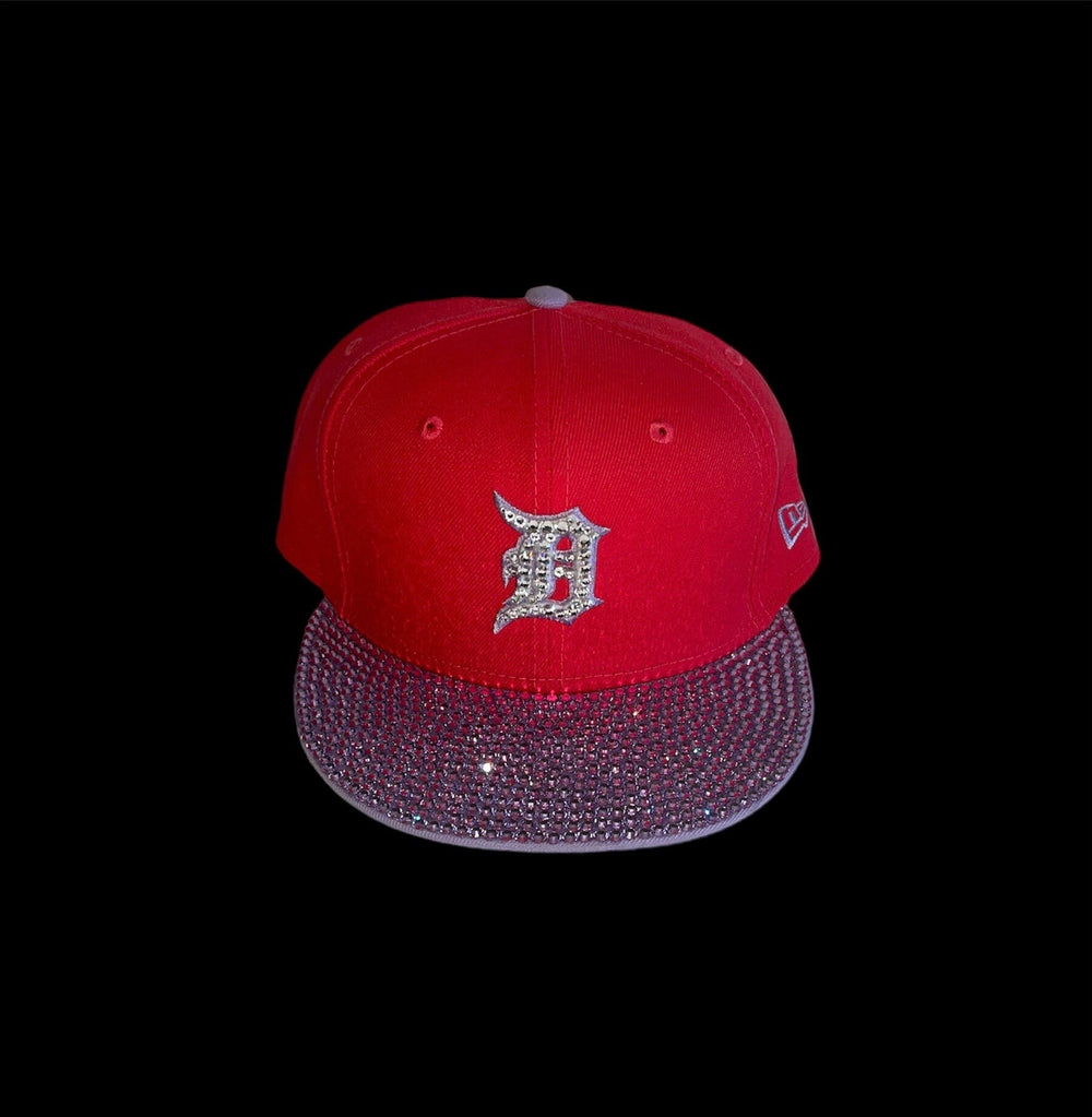 Detroit Pink & Lavender Custom Crystal Trucker Hat