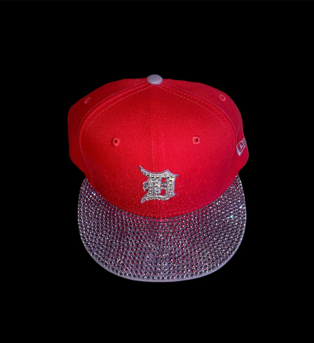 Detroit Pink & Lavender Custom Crystal Trucker Hat