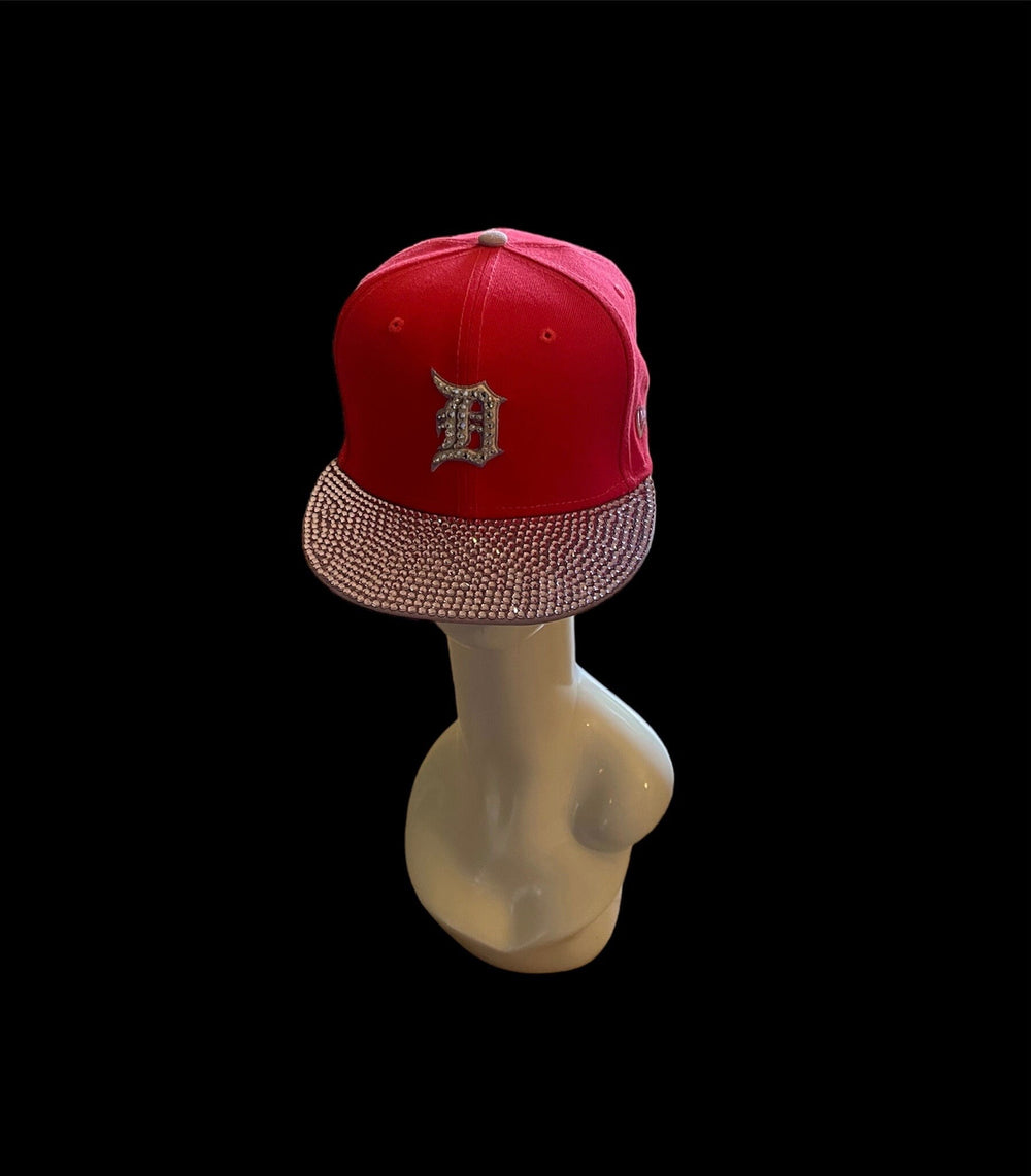 Detroit Pink & Lavender Custom Crystal Trucker Hat