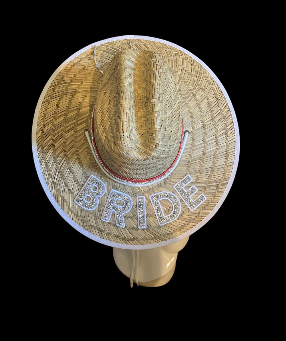 Beach BRIDE Straw Crystal Sun Hat