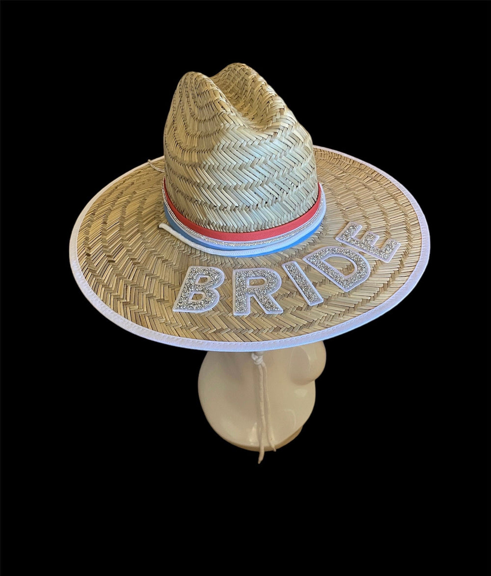 Beach BRIDE Straw Crystal Sun Hat
