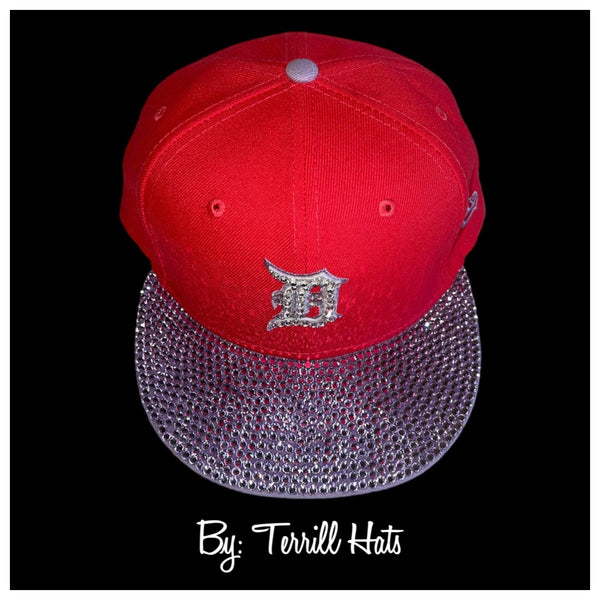 Detroit Pink & Lavender Custom Crystal Trucker Hat