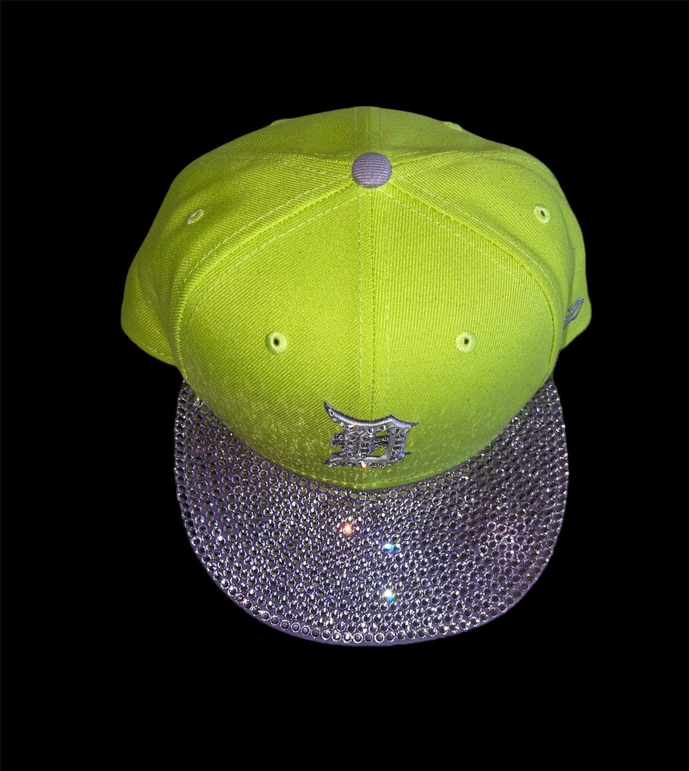 Detroit Crystalled Lime & Violet Trucker Hat