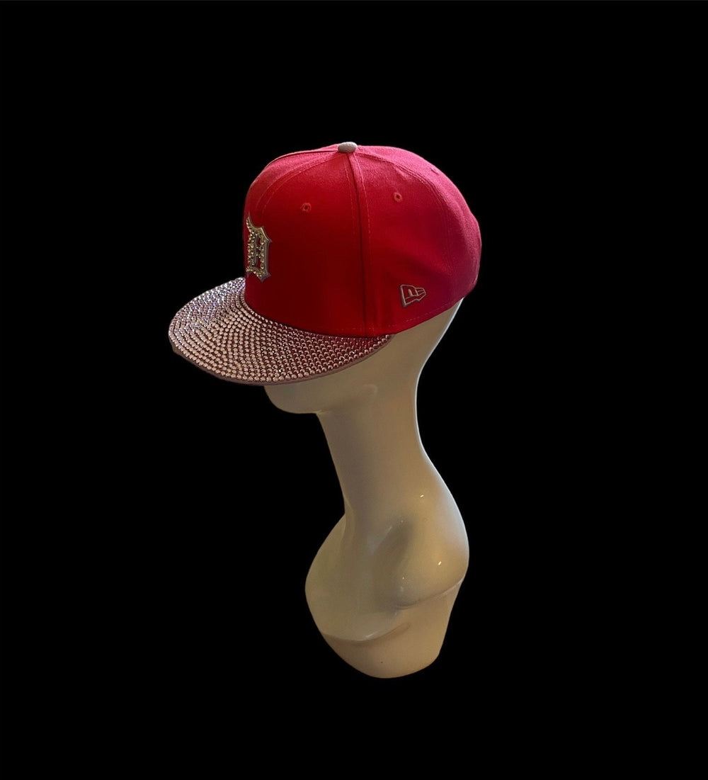 Detroit Pink & Lavender Custom Crystal Trucker Hat