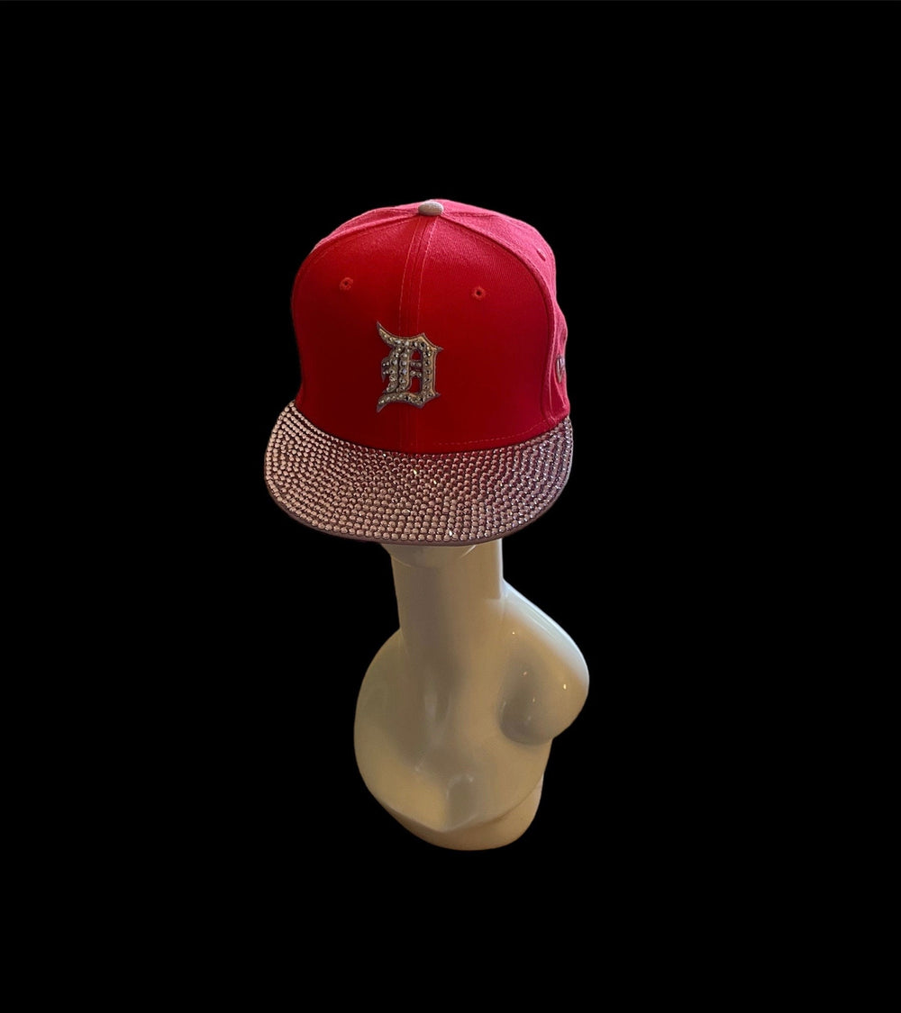 Detroit Pink & Lavender Custom Crystal Trucker Hat