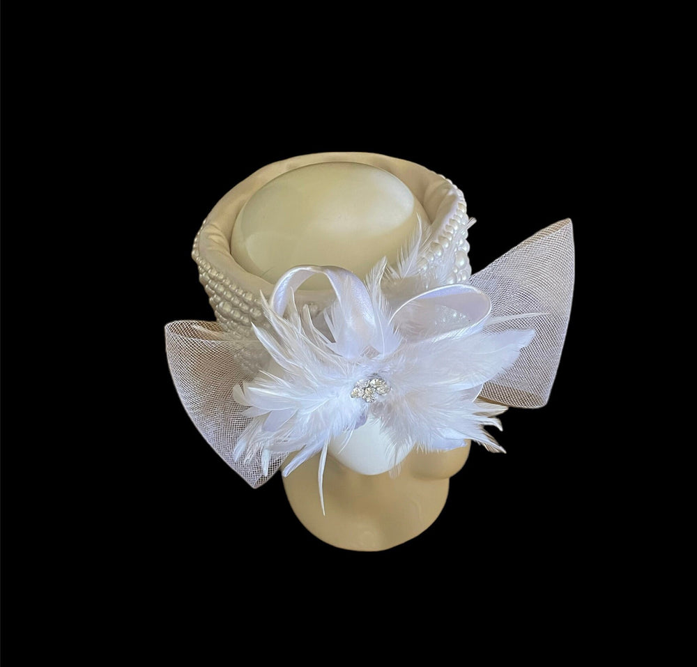 White Pearl Bridal Headpiece