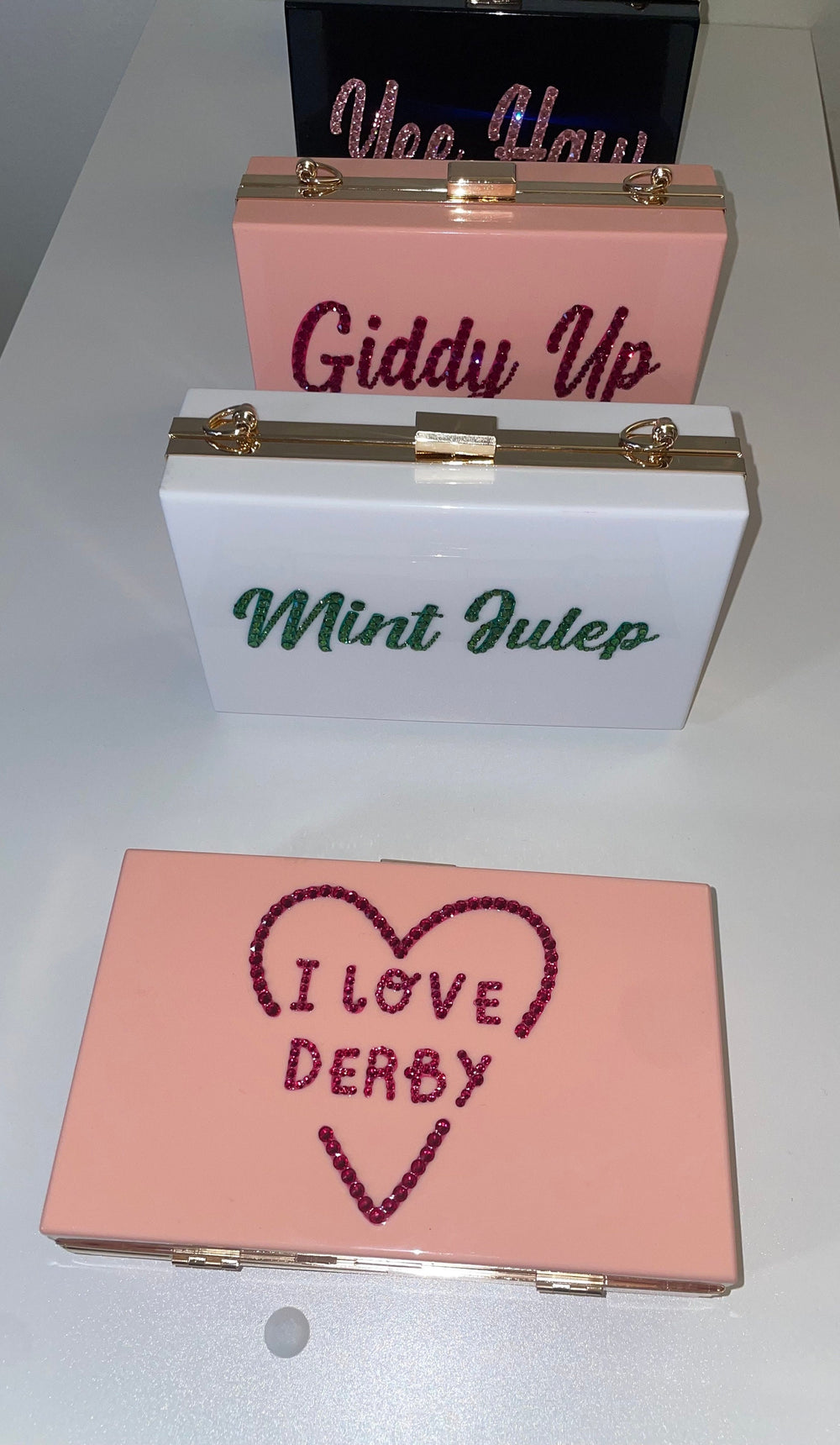 Pink “Giddy Up” Crystal Acrylic Purse