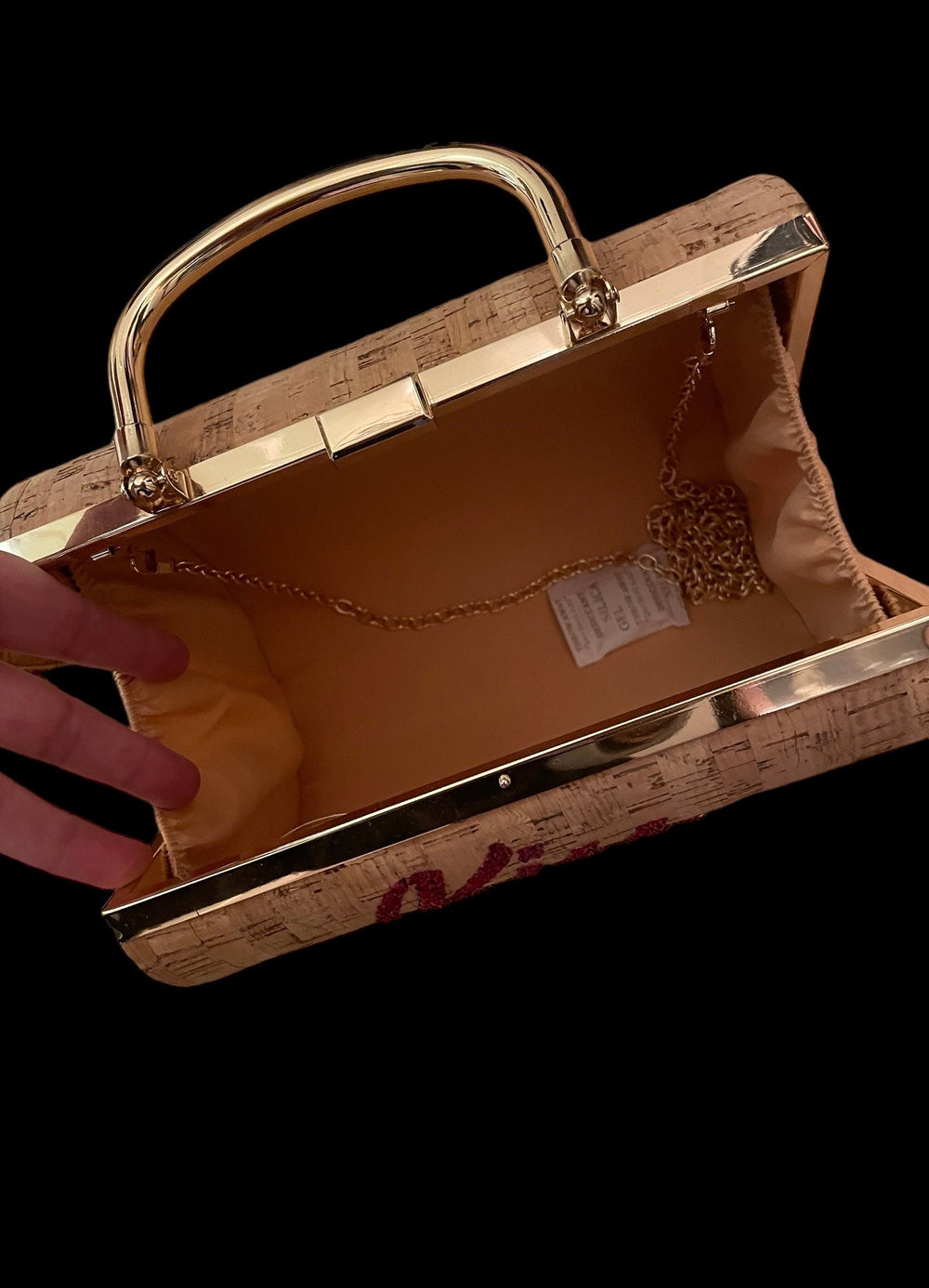 Cork Custom Crystalled “Kiss My Grits Bag”