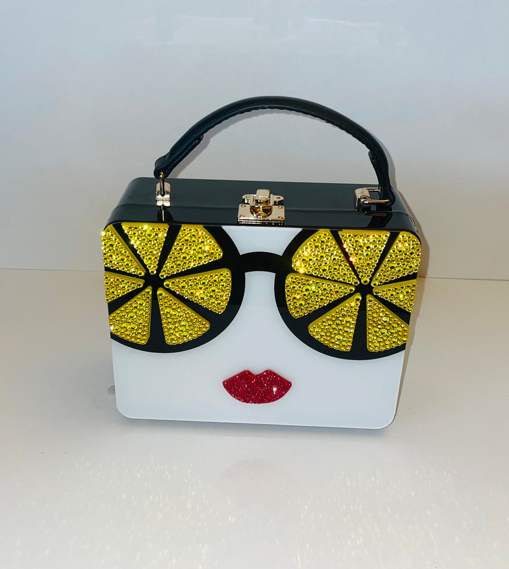 Swarovski Lemon Face Acrylic Handbag