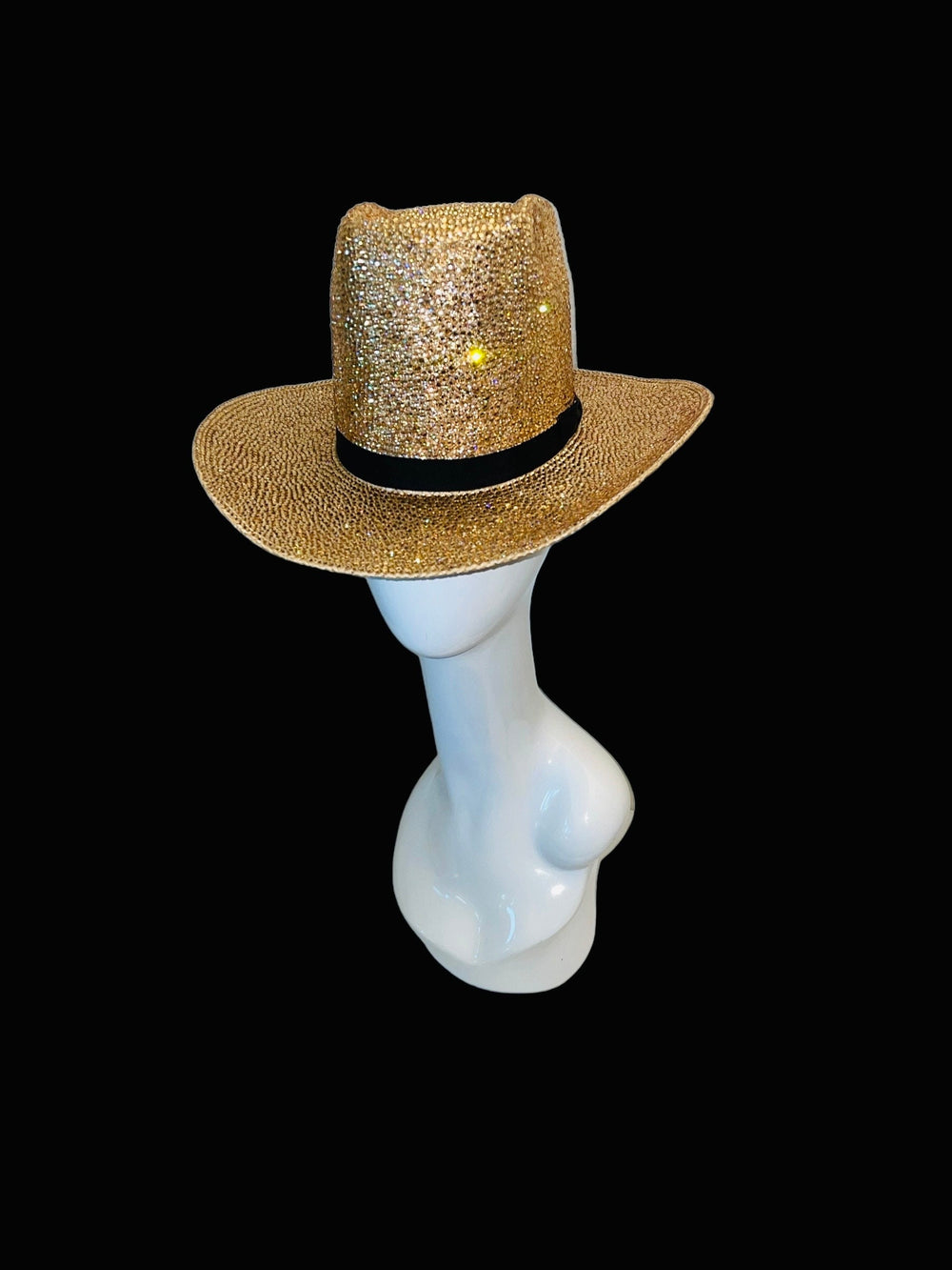 Champagne Swarovski Crystal Custom Cowboy Hat