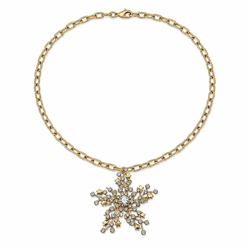 Starburst Goddess Vintage Brooch Necklace